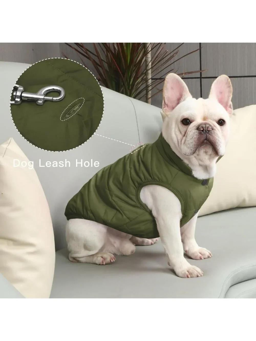 Warm Fleece Lined Dog Jacket for Winter, Soft Windproof Coat for Small Dogs